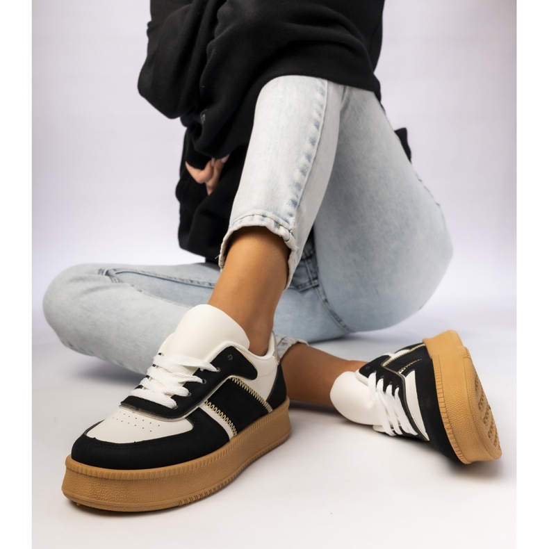 Zapatillas clásicas femeninas en Platfom Black negro 1