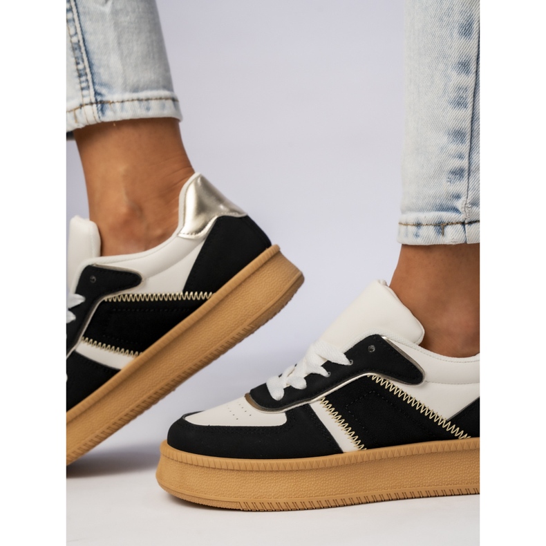 Zapatillas clásicas femeninas en Platfom Black negro 2