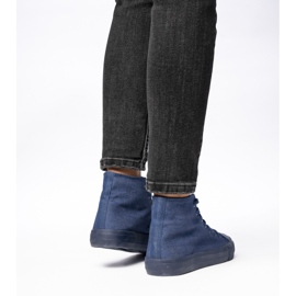 Zapatillas de mezclilla clásica de mezclilla femenina azul 2