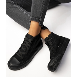 Zapatillas de deporte clásico de mujeres negras negro 4