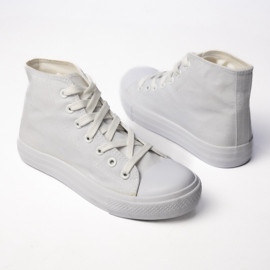 Zapatillas de deporte clásico de mujeres blancas blanco 3