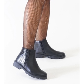 Botas de mujer clásicas negras con suela gruesa, botas por encima de la rodilla de ante negro 4