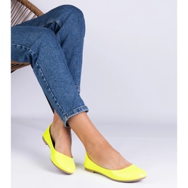 Ballerinas barnizadas de neón amarillo 2