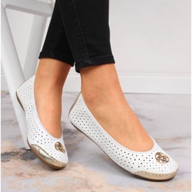 Rieker W RKR516 bailarinas caladas blanco dorado 4
