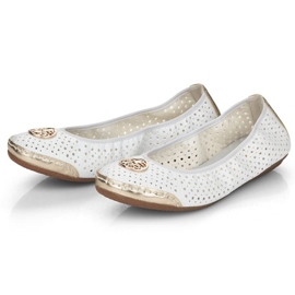 Rieker W RKR516 bailarinas caladas blanco dorado 8