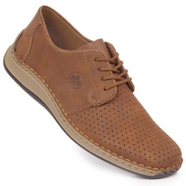 Zapatos de cuero calado Rieker M RKR528 marrón 11