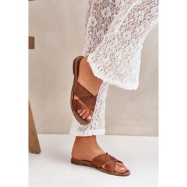 Lewski Shoes Zapatos lewski de cuero para mujeres 3682 camello marrón 3