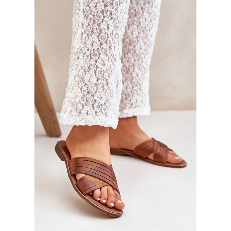 Lewski Shoes Zapatos lewski de cuero para mujeres 3682 camello marrón 2