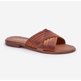 Lewski Shoes Zapatos lewski de cuero para mujeres 3682 camello marrón 4