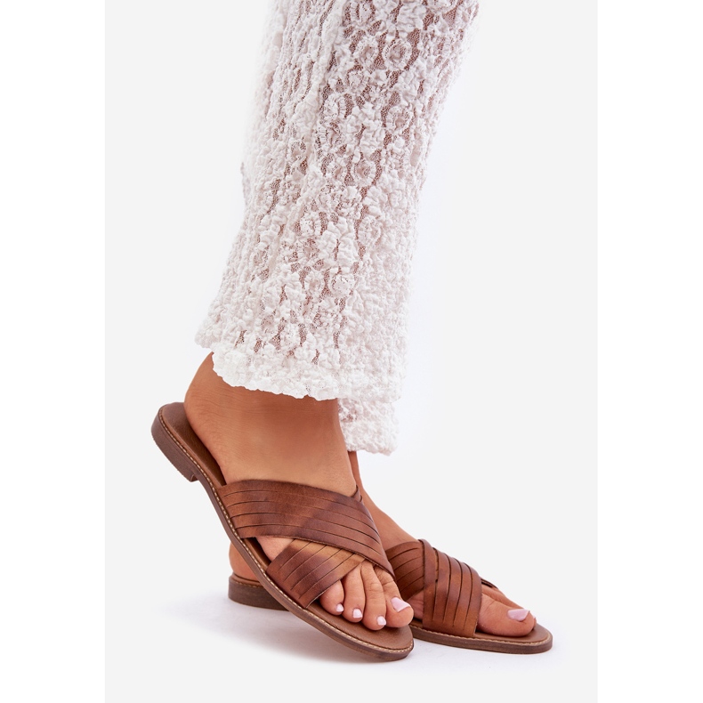 Lewski Shoes Zapatos lewski de cuero para mujeres 3682 camello marrón 1