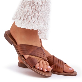 Lewski Shoes Zapatos lewski de cuero para mujeres 3682 camello marrón 9