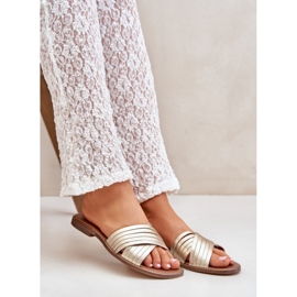 Lewski Shoes Zapatos Lewski de cuero para mujeres 3682 PLN dorado 7