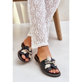 Zapatillas con decoración de cuero natural Zazoo 3574/z negro 7