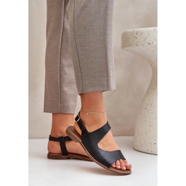Lewski Shoes Sandalias de cuero para la hebilla con bombeo lewski 3041 negro 3
