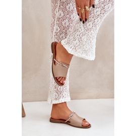 Lewski Shoes Zapatos Lewski 3047 Flip de cuero beige 6