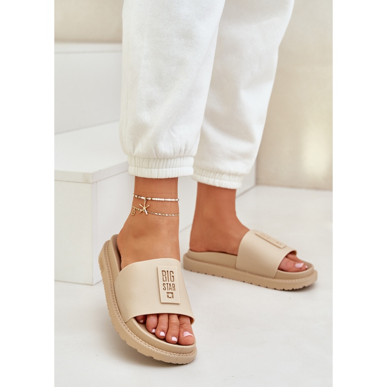 Zapatillas para mujeres Big Star LL274A210 Beige 1