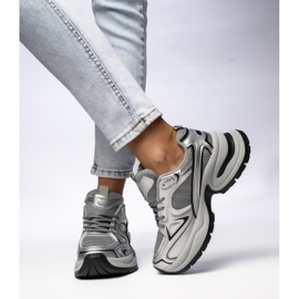 Zapatillas de deporte deportivo femenino gris-silver 1