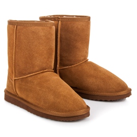 Coco Perla Botas de nieve de piel para mujer marrón multicolor 1