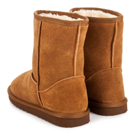 Coco Perla Botas de nieve de piel para mujer marrón multicolor 3