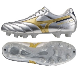 Mizuno Morelia II Club FG P1GA251604 Zapatos de fútbol plata 1