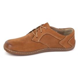 Olivier Zapatos de cuero minimalistas de mujer descalzo 1082 marrón nubuk 2