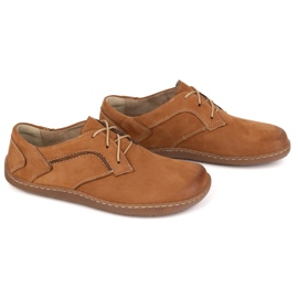 Olivier Zapatos de cuero minimalistas de mujer descalzo 1082 marrón nubuk 3