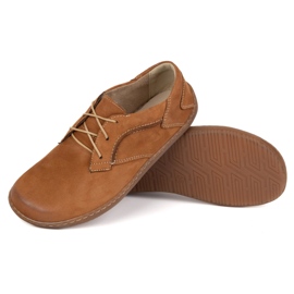 Olivier Zapatos de cuero minimalistas de mujer descalzo 1082 marrón nubuk 4