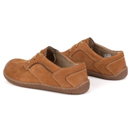 Olivier Zapatos de cuero minimalistas de mujer descalzo 1082 marrón nubuk 5