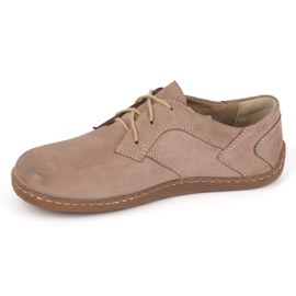 Olivier Zapatos de cuero minimalista de mujeres descalzos 1082 Cappuccino Nubuk beige 2