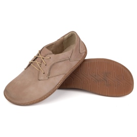 Olivier Zapatos de cuero minimalista de mujeres descalzos 1082 Cappuccino Nubuk beige 4