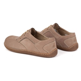 Olivier Zapatos de cuero minimalista de mujeres descalzos 1082 Cappuccino Nubuk beige 5