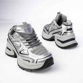 Zapatillas de deporte deportivo femenino gris-silver 5