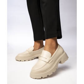 Mocasines de mujeres a través de Giulia Beige 3