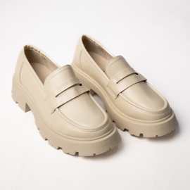 Mocasines de mujeres a través de Giulia Beige 4