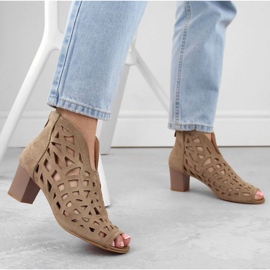M.Daszyński W SAN32B Botines de ante, beige 7