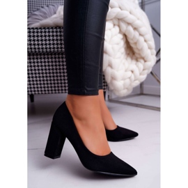 Bombas para mujeres en el poste de gamuza de Florena negro 1 Bombas para mujeres en el poste de gamuza de Florena negro 1