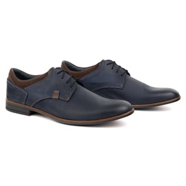 Zapatos Olivier 263gt, cuero formal azul marino 2