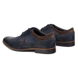 Zapatos Olivier 263gt, cuero formal azul marino 4