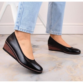 Zapatos de salón negros con cuña W Vinceza 8