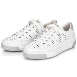 Zapatos Rieker W RKR642 piel calada blanca blanco 17
