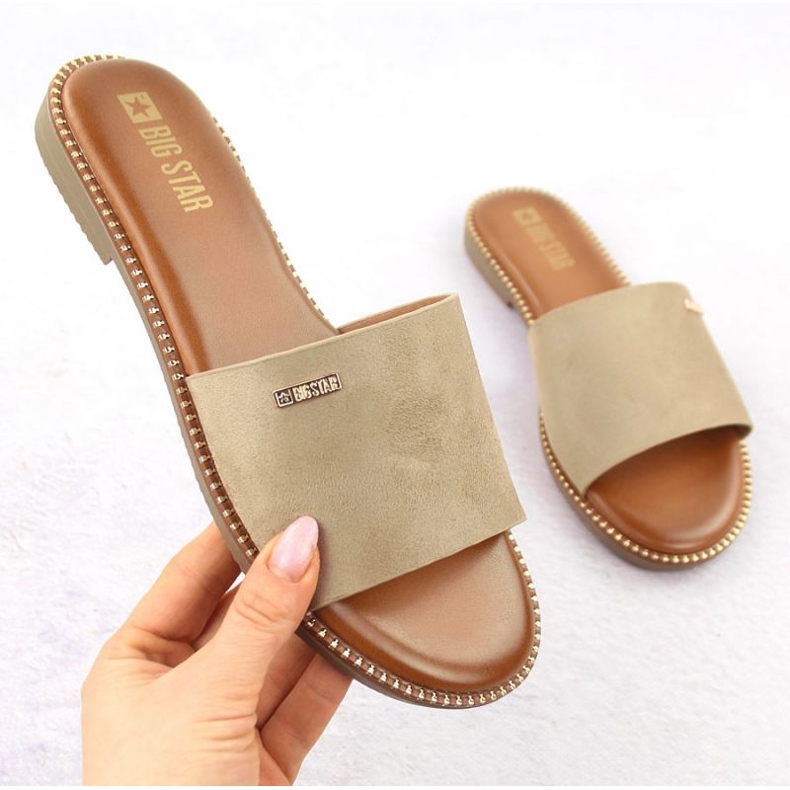 Zapatillas femeninas Big Star RR274619 beige 1