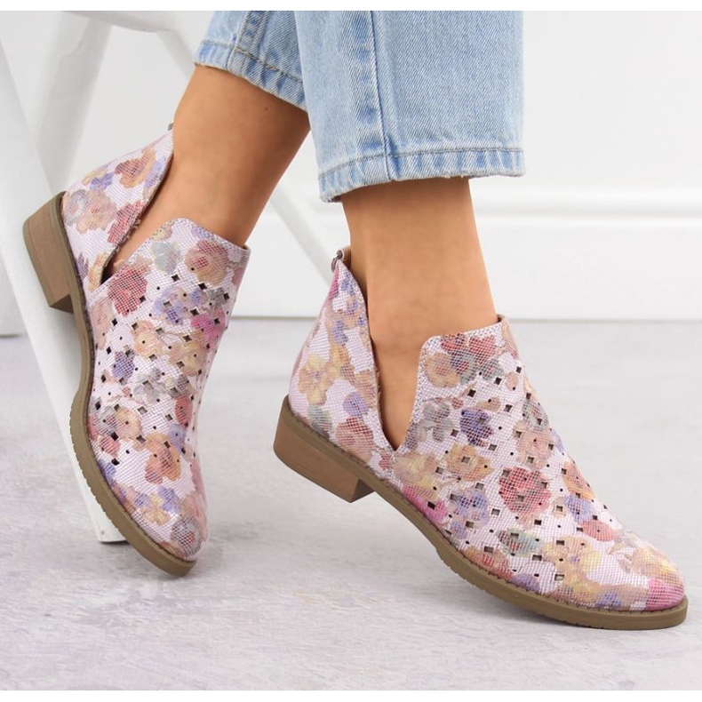 M.Daszyński M. Daszyński Boots SA62-102 Openwork púrpura 2