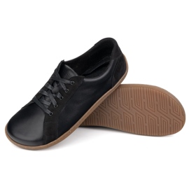 WASAK Wauk de cuero minimalista descalzo 0743W Negro 5