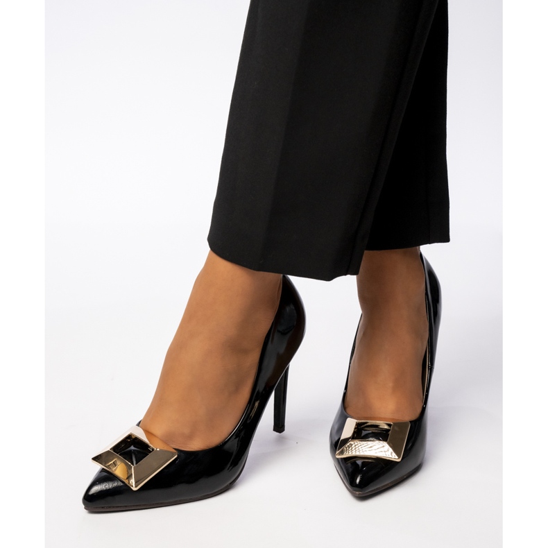 Bombas negras de prestigio de mujeres negro 2