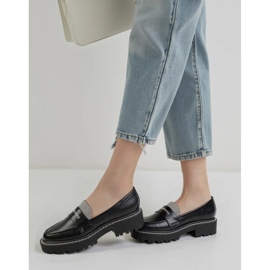 Mocasines negros diamantes de mujeres 3
