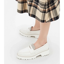 Mocasines blancos diamantes de mujeres 1