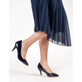 Tacones lacados azul marino 3