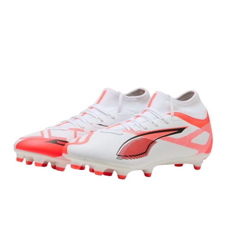 Puma Ultra 5 Play+ FG/AG 108168 01 Zapatos de fútbol blanco 1