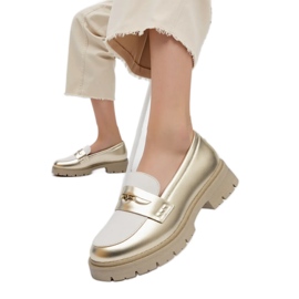 Mocasines de oro para mujeres dorado 3
