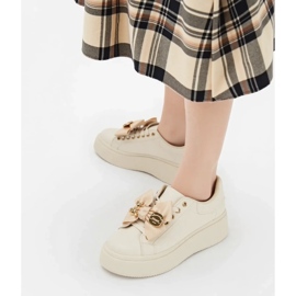 Zapatillas de deporte femenino beige 2